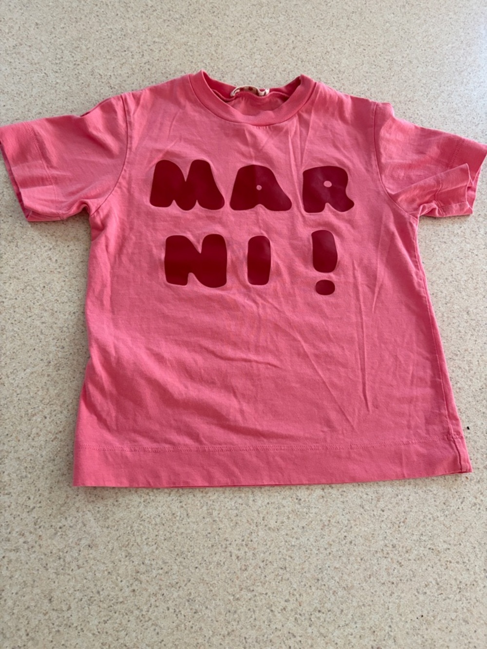 Marni Coral Pink Short-Sleeve Logo Tee